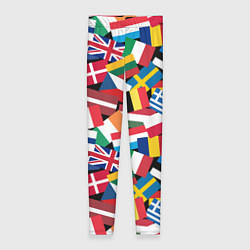 Леггинсы женские Флаги стран Европейского Союза, цвет: 3D-принт