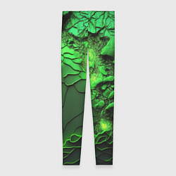 Леггинсы женские Объемная зеленая текстура, цвет: 3D-принт