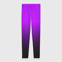 Леггинсы женские Градиент фиолетово-чёрный, цвет: 3D-принт