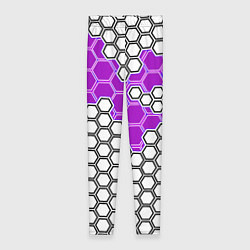 Леггинсы женские Фиолетовая энерго-броня из шестиугольников, цвет: 3D-принт
