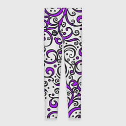 Леггинсы женские Фиолетовые кружевные узоры, цвет: 3D-принт