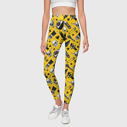 Леггинсы женские Музыкальный рокенрольный узор, цвет: 3D-принт — фото 2