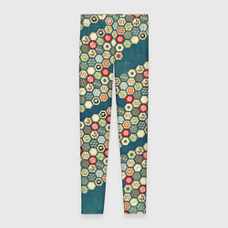 Леггинсы женские Традиционный японский узор: черепаховый панцирь-со, цвет: 3D-принт