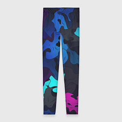 Леггинсы женские Абстрактный камуфляж в кислотных абстрактных пятна, цвет: 3D-принт