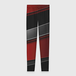 Леггинсы женские Красный серый и черный, цвет: 3D-принт