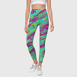 Леггинсы женские Разноцветные паттерны, цвет: 3D-принт — фото 2