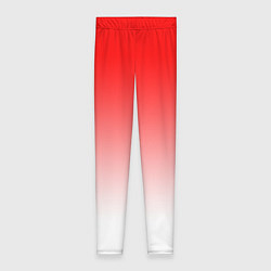 Леггинсы женские Красно белый градиент, цвет: 3D-принт
