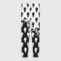 Леггинсы женские Billie Eilish pattern black, цвет: 3D-принт