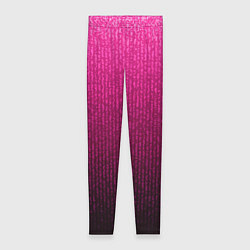 Леггинсы женские Яркий розовый градиент полоска, цвет: 3D-принт