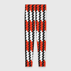 Леггинсы женские Вертикальные красно-белые полосы, цвет: 3D-принт