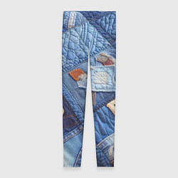Леггинсы женские Vanguard jeans patchwork - ai art, цвет: 3D-принт