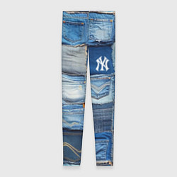 Леггинсы женские Patchwork - New York yankees baseball team, цвет: 3D-принт