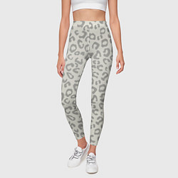 Леггинсы женские Светло бежевый леопард, цвет: 3D-принт — фото 2