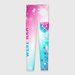 Женские легинсы West Ham neon gradient style вертикально