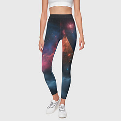 Леггинсы женские Космическая абстракция пирамида, цвет: 3D-принт — фото 2