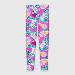Женские легинсы Единорог с мороженым - dab dance