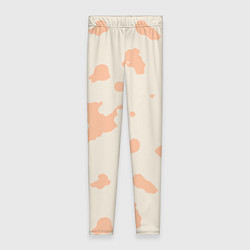 Леггинсы женские Бежевый пятнистый паттерн, цвет: 3D-принт