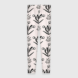 Леггинсы женские Веточка цветочная, цвет: 3D-принт