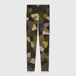 Леггинсы женские Мозаика оливковых оттенков, цвет: 3D-принт