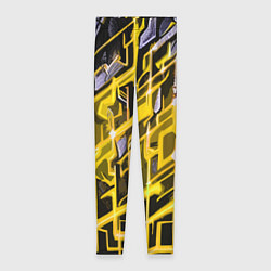 Леггинсы женские Yellow and white abstraction, цвет: 3D-принт
