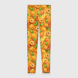 Леггинсы женские Сочные сладкие абрикосы паттерн, цвет: 3D-принт