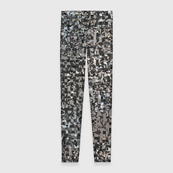 Леггинсы женские Тёмный серо-коричневый текстурированный, цвет: 3D-принт