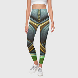 Леггинсы женские Футуристичная текстура из кожи, цвет: 3D-принт — фото 2