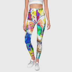Леггинсы женские Живописные бабочки, цвет: 3D-принт — фото 2
