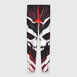 Леггинсы женские Абстрактный белый череп и красные полосы, цвет: 3D-принт