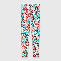 Леггинсы женские Nirvana smile glitch, цвет: 3D-принт