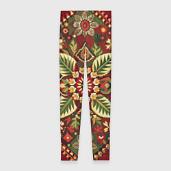 Леггинсы женские Стиль советского ковра узоры и орнамент, цвет: 3D-принт