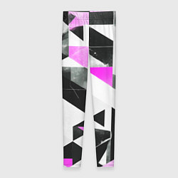 Леггинсы женские Black and pink abstraction on a white background, цвет: 3D-принт