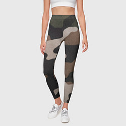 Леггинсы женские Армейский камуфляж, цвет: 3D-принт — фото 2
