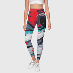Леггинсы женские Флюид арт абстракция, цвет: 3D-принт — фото 2
