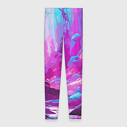 Леггинсы женские Фиолетовая кислотная абстракция, цвет: 3D-принт