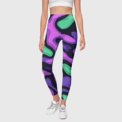 Леггинсы женские Разноцветный эмоциональный камуфлляж, цвет: 3D-принт — фото 2