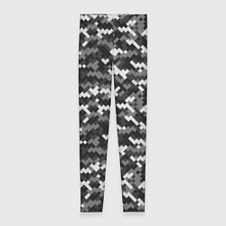 Леггинсы женские Серая пиксельная текстура, цвет: 3D-принт