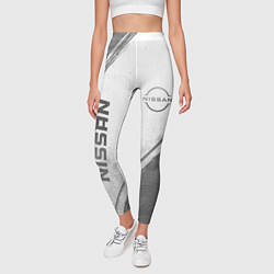 Леггинсы женские Nissan - white gradient вертикально, цвет: 3D-принт — фото 2
