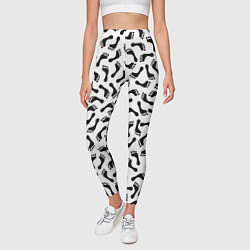 Леггинсы женские Следы, цвет: 3D-принт — фото 2