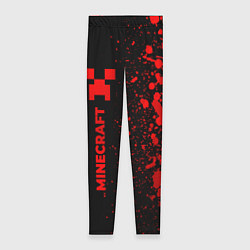 Леггинсы женские Minecraft - red gradient по-вертикали, цвет: 3D-принт