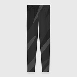Леггинсы женские Чёрно-серый абстрактный полосы, цвет: 3D-принт