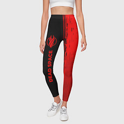 Леггинсы женские Dead Space - red gradient по-вертикали, цвет: 3D-принт — фото 2