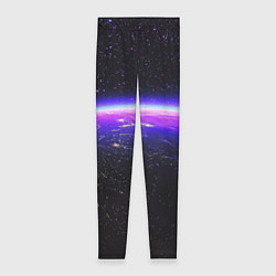 Леггинсы женские Планета и неоновое свечение, цвет: 3D-принт