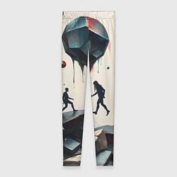 Леггинсы женские Сюрреалистичные люди и камни, цвет: 3D-принт