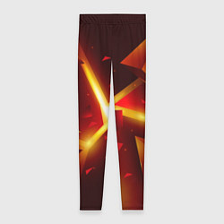 Леггинсы женские Трехмерный взрыв неоновых плит абстракция, цвет: 3D-принт