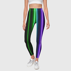 Леггинсы женские Neon lines, цвет: 3D-принт — фото 2
