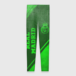 Женские легинсы Real Madrid - green gradient вертикально