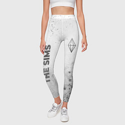 Леггинсы женские The Sims - white gradient вертикально, цвет: 3D-принт — фото 2