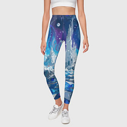 Леггинсы женские Космический фантастический пейзаж, цвет: 3D-принт — фото 2