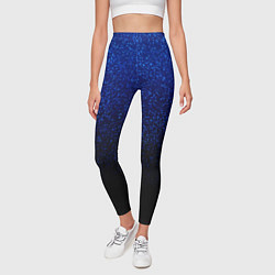 Леггинсы женские Волшебный чёрно-синий текстура напыление, цвет: 3D-принт — фото 2